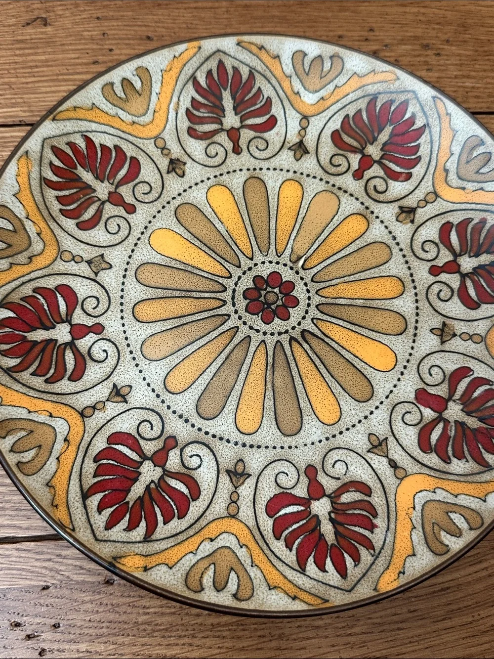 Pier 1 Myra Brown Glazed Stoneware Salad Plate - Set of 2